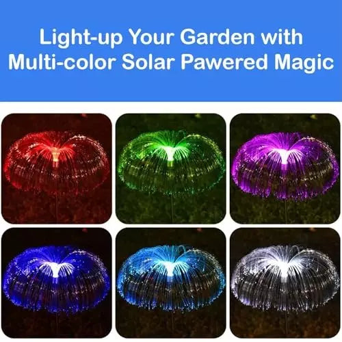 Jellyfish Solar Garden Light Metal Stand Multicolour